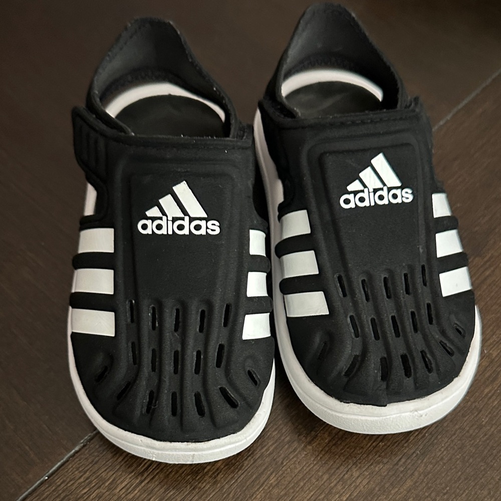 adidas Kids Black and White Shoes
